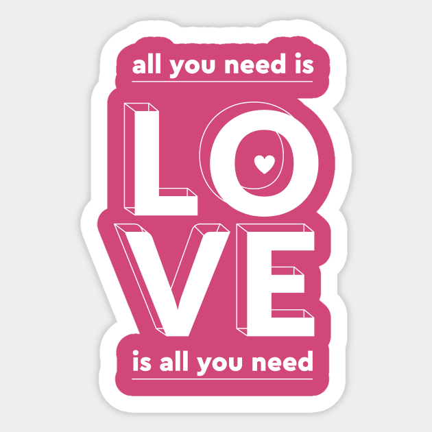 All you need is love Sticker by London Colin